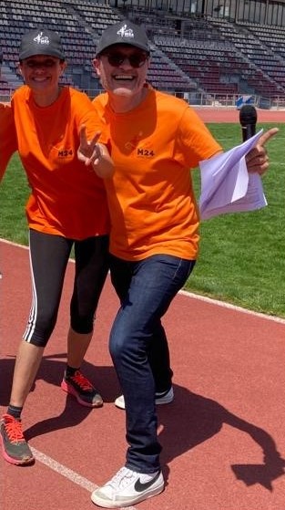 Muriel Pruvot, la présidente de M24 Sport Santé, et son fondateur Philippe Schmit. © DR 